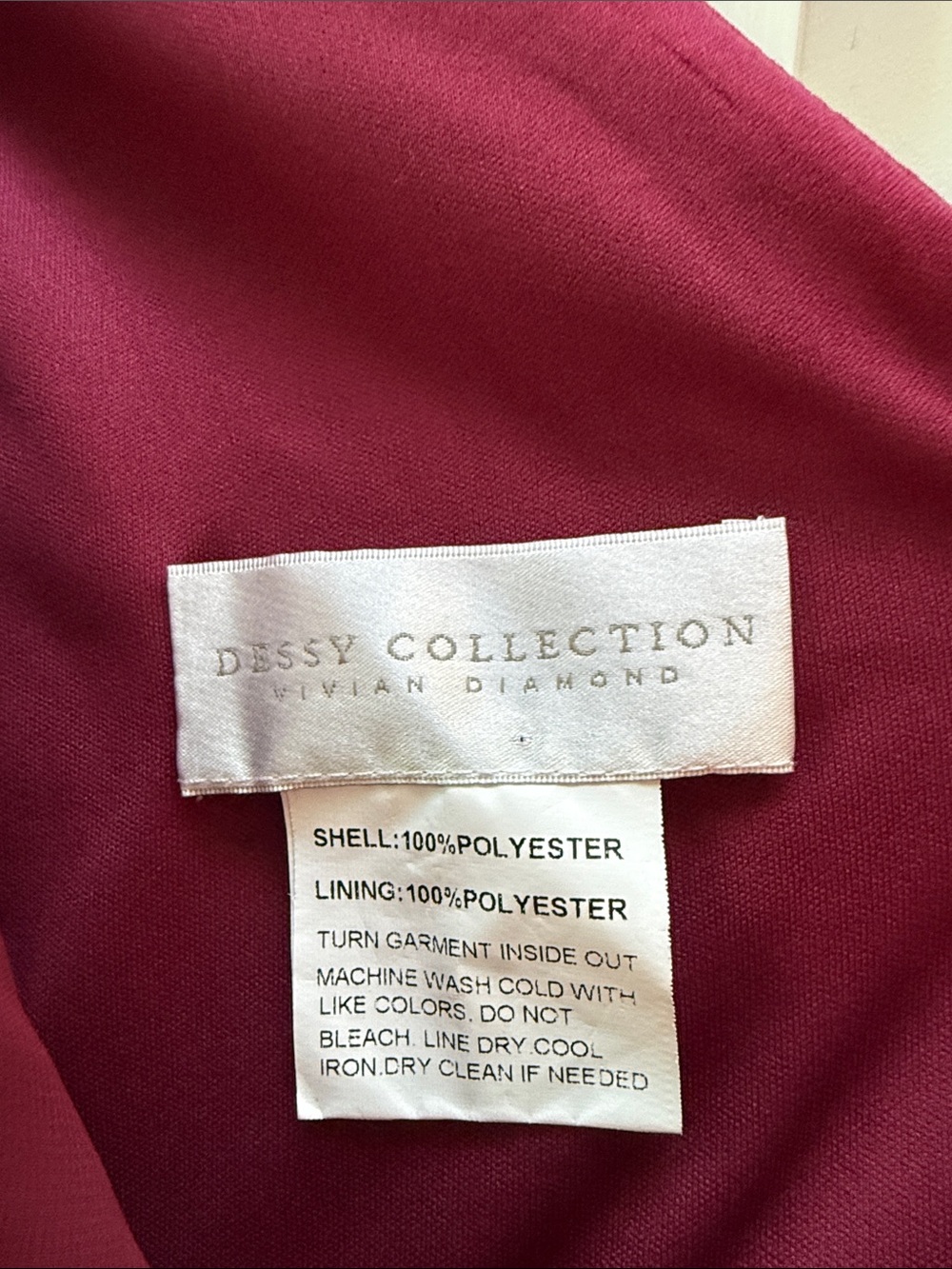 Dessy Collection 2894 Elegant V-Neck Burgundy Maxi Bridesmaid Dress Size 14 - Picture 7 of 10